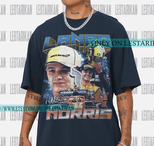 Lando Norris Tshirt, Driver Racing Championship Formula Racing Shirt, British Vintage Graphic Design Tee, 90s Inspired Shirt