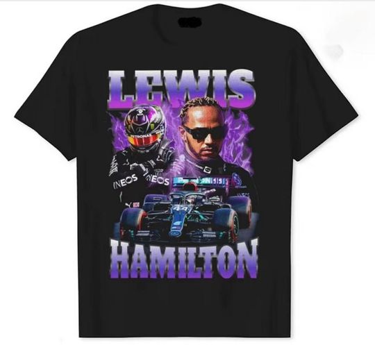 Lewis Hamilton Vintage cotton tee, Graphic Tshirt for men, women, Unisex, Trending Gifts