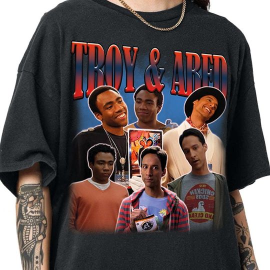 Retro TROY and ABED Shirt -Troy and Abed In The Morning Shirt,Tv Series Merch American Sitcom,Troy Abed Shirt