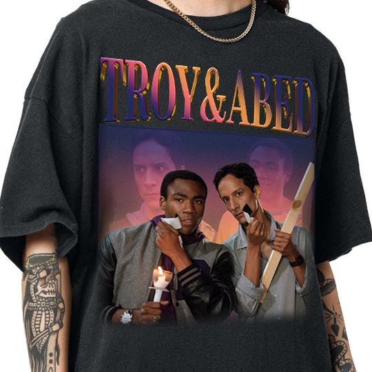 Retro TROY and ABED Shirt -Troy and Abed In The Morning Shirt,Tv Series Merch American Sitcom,Troy Abed Shirt