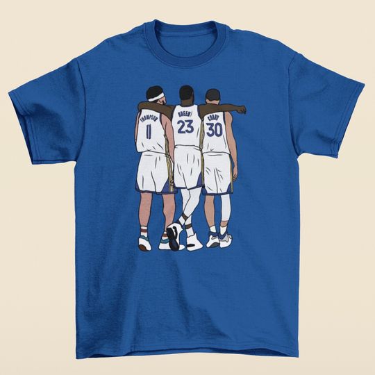 Klay, Draymond & Steph Curry Big 3 T-Shirt, Cotton Short Sleeve Shirt, Sport Lover T-shirt, Game Day Shirt