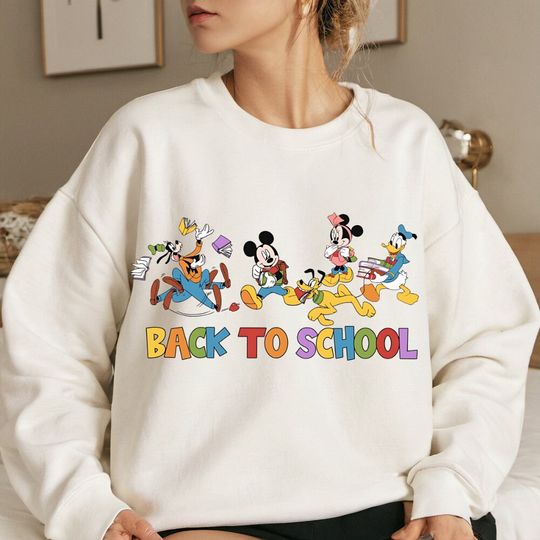 Mickey and Friends Back to school Sweatshirt, Disney Back to School Sweatshirt, Back To School Funny Gift Idea