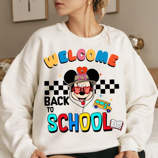 Mickey Welcome back to school Sweatshirt, Disney Back to School Sweatshirt, Back To School Funny Gift Idea