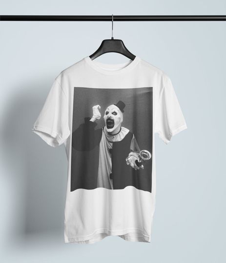 Terrifier Movie Art the Clown Cotton Tee, Graphic Tshirt for men, women, Unisex, Trending Casual Fashion