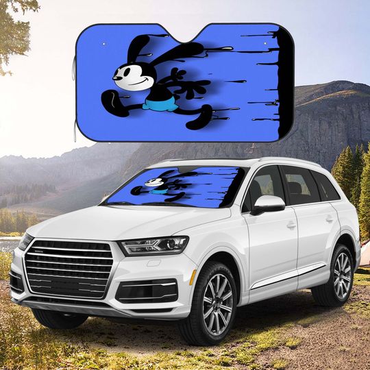 Oswald the Lucky Rabbit Car Windshield Sun Visor, Windshield Visor, Car Sun Visor, Cute Car Decoration, Gifts