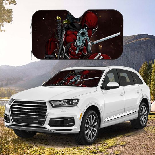 Deadpool Windshield Sun Visor, Windshield Visor, Car Glass Sun Visor, Gifts, Car Decoration, Accessories