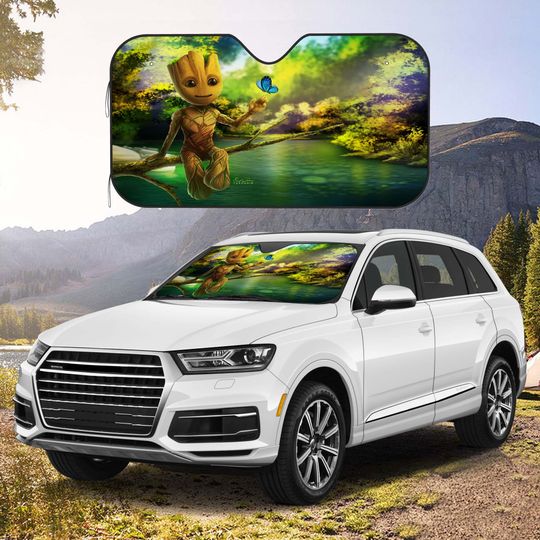 I Am Groot Car Windshield Sun Visor, Car Windshield Sun Shade, Car Sun Visor, Cute Car Decoration, Gifts