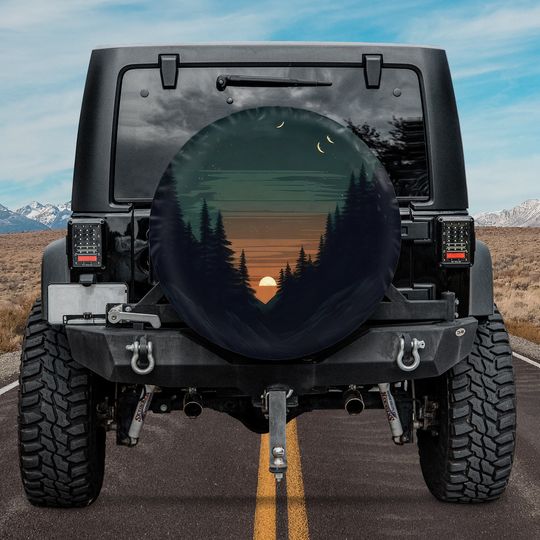 Wander but not the lost, hiking Spare Tire Cover, Car Accessories, Anti-Fouling Cover For Spare Tire, Camping Decor Car, Multi-size Father's Gifts