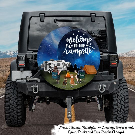 Spare Tire Cover, Car Accessories, Anti-Fouling Cover For Spare Tire, Camping Decor Car, Multi-size Father's Gifts