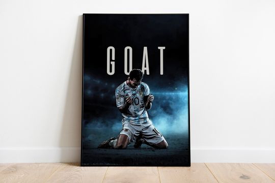 Lionel Messi GOAT, Argentina, World Cup Qatar 2024 Unframed poster , available in 7 sizes, Football lover poster gift