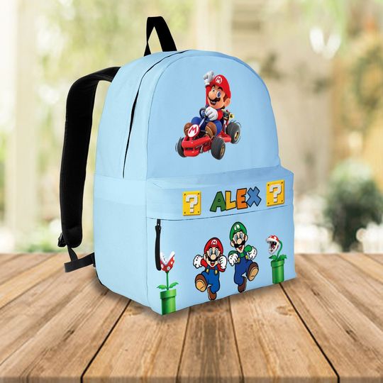Super Mario Backpack, Super Mario School Bag, Personalized Backpack, Back To School Bag, Kid/Adult Backpack
