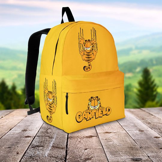 Garfield Backpack, Garfield Cat Travel Bag, Personalized Backpack, Back To School Bag, Kid/Adult Backpack