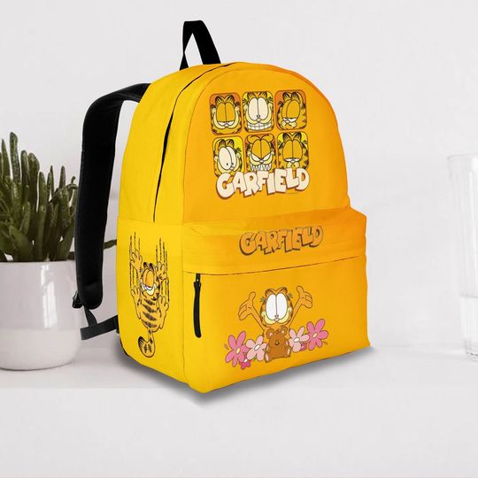 Garfield Backpack, Garfield Cat Travel Bag, Personalized Backpack, Back To School Bag, Kid/Adult Backpack