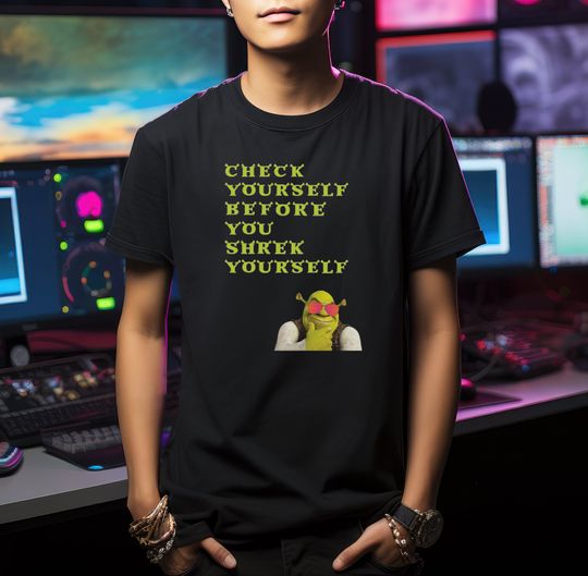 Shrek Funny Shirt Shrek Yourself Before You Wreck Yourself Shrek Meme Shirt, Disney, Shirts Shrek Party, Perfect Tee Gift for Shrek Fans