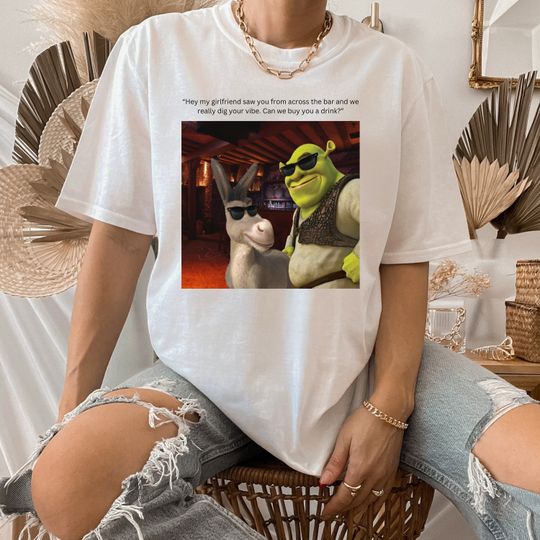 Funny Shrek LGBTQA Shirt, Saw You From Across The Bar T-Shirt, Sarcastic Humor Unhinged Gift
