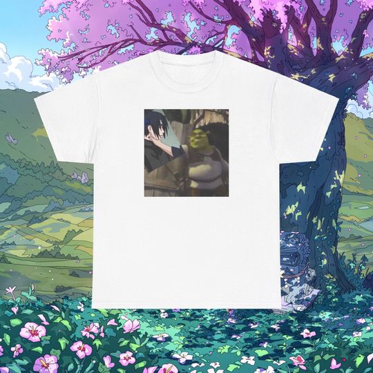 Shrek Sasuke ? Narutoo and shrek t shirt lmao Unisex short sleeves heavy cotton shirt, Multiple colors full sizes S-5XL trending shirt