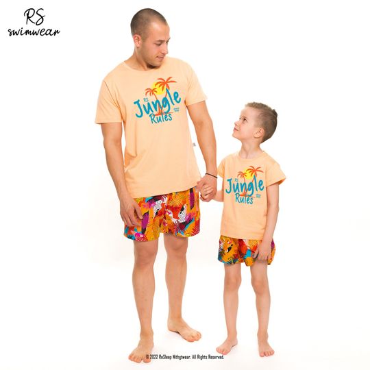 Father And Son Matching Swimwear, Daddy And Me Swimming Trunks, Beach Photo Outfit, Matching Board Shorts, Tiger Shorts, Boys Swimwear