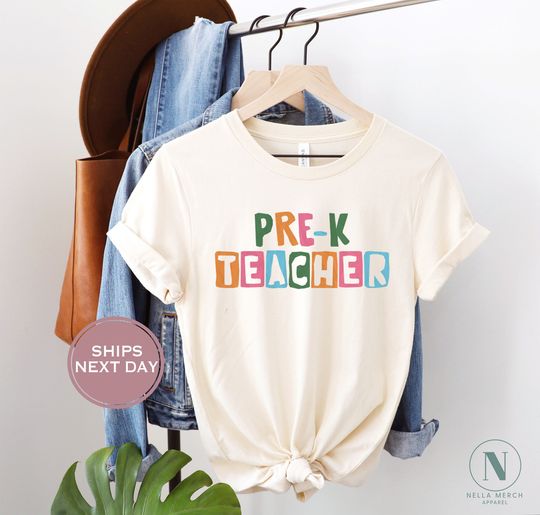 Teacher Shirt, Pre K Teacher Shirt, Teacher Appreciation Tee, Back to School Shirt, Retro Teacher Shirt, Gift For Teacher