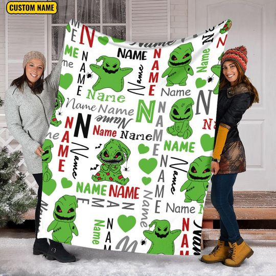 Personalized Name Oogie Boogie Blanket, The Nightmare Before Christmas Fleece  Blanket, Custom Name Blanket, Magic Kingdom
