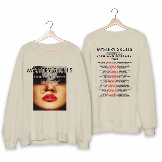Mystery Skulls - Forever 10th Anniversary Tour 2024 Shirt, Mystery Skulls Fan Sweatshirt, Mystery Skulls 2024 Concert Shirt