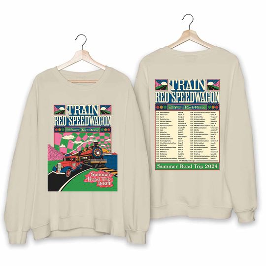 Train and Reo S wagon - The Summer Road Trip 2024 Tour Sweatshirt, Train and Reo S wagon 2024 Tour Shirt, Summer Road Trip Concert Shirt
