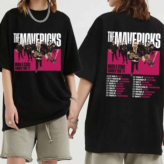 The Mavericks Moon & Stars Fall Tour 24 Shirt, The Mavericks Band Fan Shirt, The Mavericks 2024 Tour Shirt, Moon and Stars Tour 2024 Tee