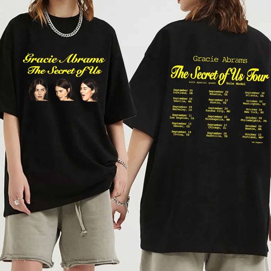 Gracie Abrams - The Secret of Us 2024 Tour Shirt, Gracie Abrams Fan Shirt, Gracie Abrams 2024 Concert Shirt, The Secret of Us Tour Tee