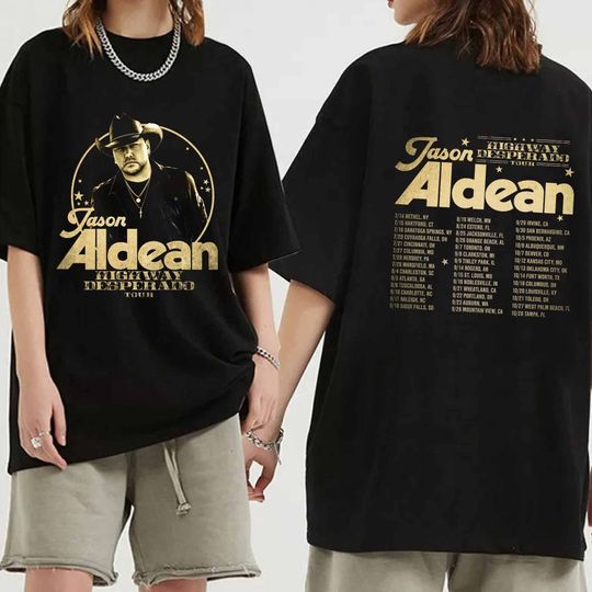 Jason Aldean Highway Desperado Tour 2024 Shirt, Jason Aldean Fan Shirt, Jason Aldean Country Music Shirt, Country Music Tour Shirt
