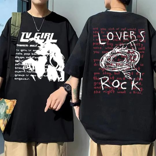 Tv Girl Lovers Rock Song Graphic T Shirt, French Exit Album Poster Merch T-shirt, Men Women Harajuku Oversized Short Sleeve Tshirt