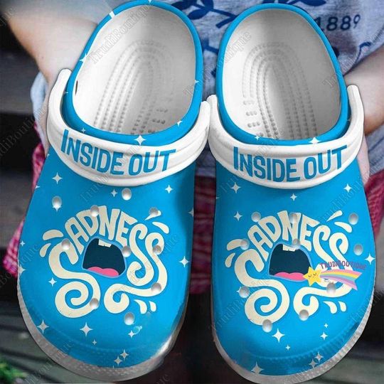 Disney Inside Out Clogs, Inside Out Sadness Shoes, Mental Health Sandals, Inside Out Emotions Gift, Disney Movie Merch