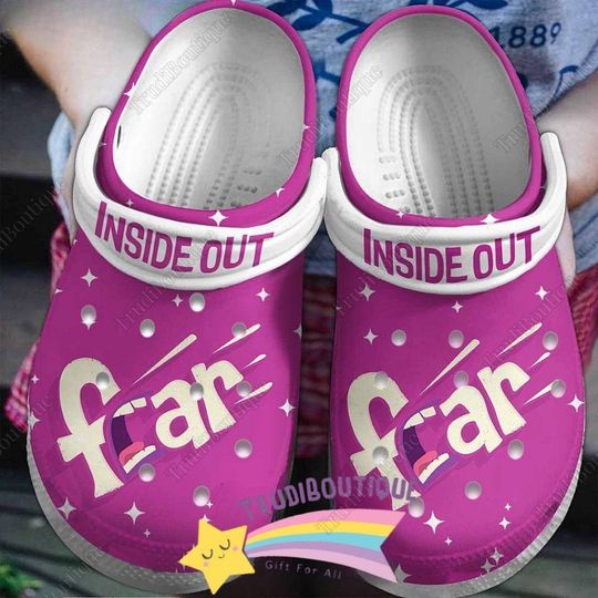 Inside Out Fear Clogs, Disney Inside Out Shoes, Inside Out Slippers, Disney Movie Sandals, Mental Health Gift, Inside Out Merch
