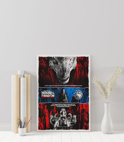 House of the Dragon Poster - George R. R. Martin - Unframed poster, available in 7 sizes, HOTD poster, HOTD fan gift, Home decor