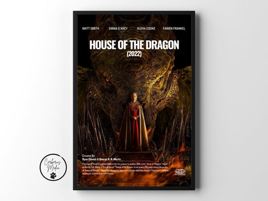 House of the Dragon (2024) Poster Unframed poster, available in 7 sizes, HOTD poster, HOTD fan gift, Home decor