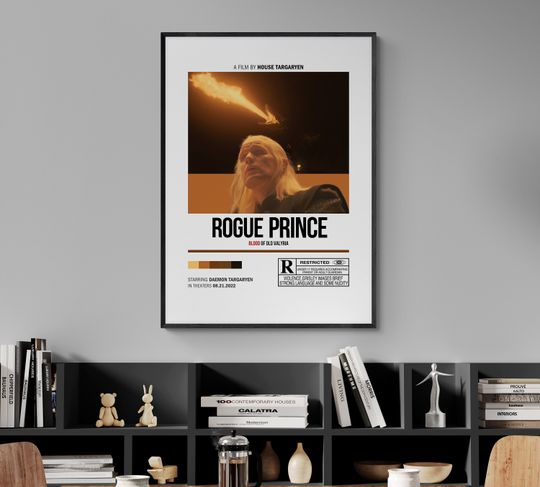 House of the Dragon, Minimalist Movie Poster, Rogue Prince Poster Unframed poster, available in 7 sizes, HOTD poster, HOTD fan gift, Home decor
