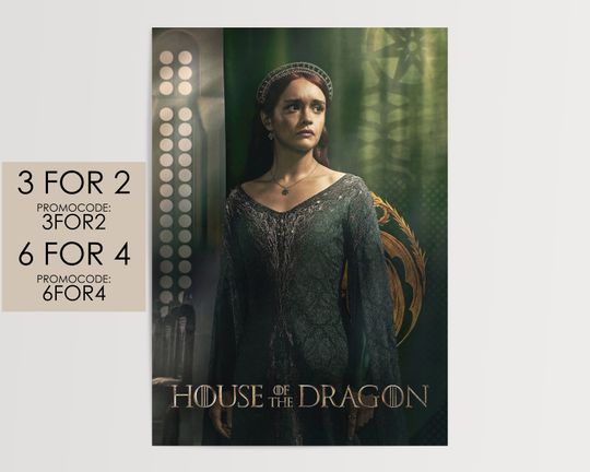 House Of The Dragon Poster - TV Movie Poster Art Film Unframed poster, available in 7 sizes, HOTD poster, HOTD fan gift, Home decor