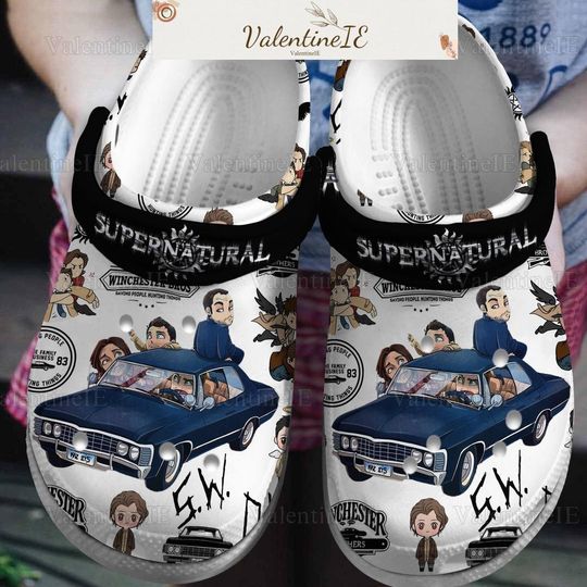 Supernatural Clogs, Supernatural Sandals, Supernatural Summer Shoes, Supernatural Casual Shoes, Supernatural Adult Shoes, Gift For Fan