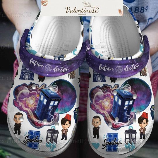 Doctor Who Clogs, Doctor Who Sandals, Doctor Who Summer Shoes, Doctor Who Casual Shoes, Doctor Who Adult Shoes, Doctor Who Fan Gift
