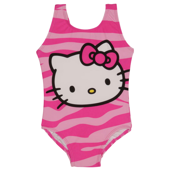 New Hello Kitty Zebra Print Swimsuit One Piece | Sexy One-Piece Swimsuit | Beautiful Girl Outdoor Party Beach Bikini