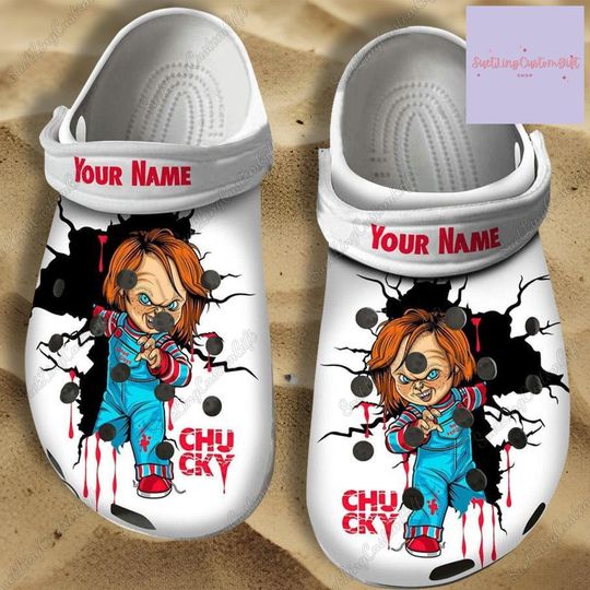 Custom Chucky Clogs, Clog Shoes For Mini Kids, Clog Shoes For Men Women, Gift for Halloween, Back to School Gifts