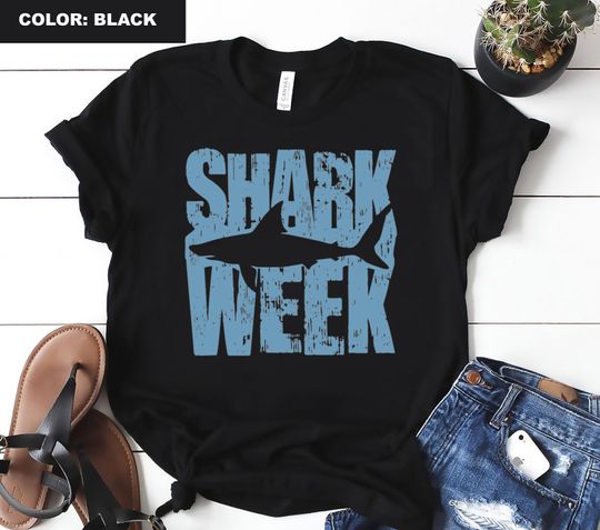 Shark Week Shirt,Shark Week Gifts,Save the Sharks,Shark Clothing,Shark Shirt,Great White Shark,Beach Summer Tee Shark Fans Shirt