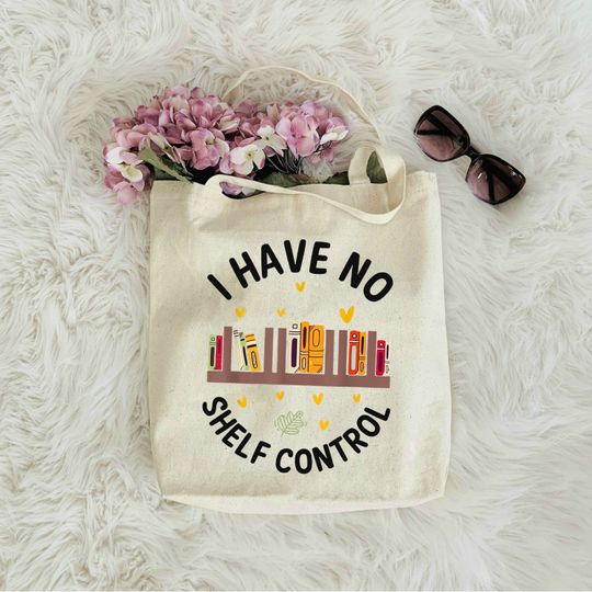 I Have No Self Control Tote Bag, Book Lover Gift, Book Bag, School Bag, Universal Studios Tote Bag, Shoulder Bag, Gift for Study