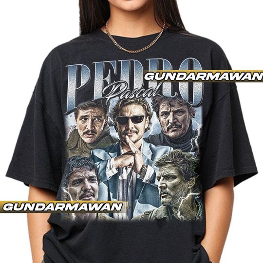 Limited Pedro Pascal Vintage T-Shirt, Gift For Woman and Man Unisex T-Shirt, Vintage 90 Short Sleeve T-shirt