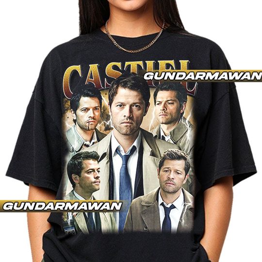 Limited Castiel Vintage T-Shirt, Gift For Woman and Man Unisex T-Shirt, Vintage 90 Short Sleeve T-shirt