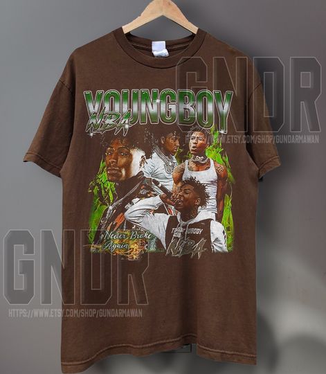 NBA Hip Hop Vintage Bootleg Retro 90s Shirt, YoungBoy Never Broke Again Shirt, Youngboy Tour shirt, Hip Hop Music Raptee