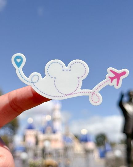 Destination: Home Airplane Sticker/ Wanderlust Flight Travel Disney Vacation Laptop Stickers Vinyl Decals Bujo Journal