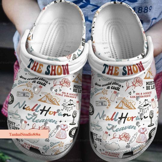 Niall Horan The Show Tracklist Clogs, Niall Horan Tour 2024 Summer Shoes, Niall Horan Album Sandals, The Show Shoes, Niall Horan Fan