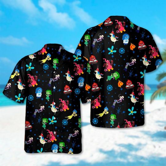 Inside Out Hawaiian Shirt, Joy Sadness Bing Bong Fear Anger Disgust Hawaii Shirt, Inside Out Shirt, Summer Family Trip Gift