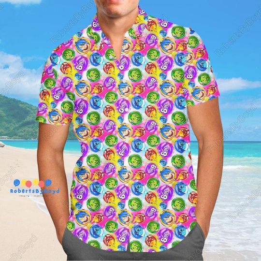 Inside Out Hawaiian Shirt, Disney Inside Out Shirt, Mental Health Shirt, Inside Out Aloha Shirt, Disney Beach Shirt, Disney Trip Shirt