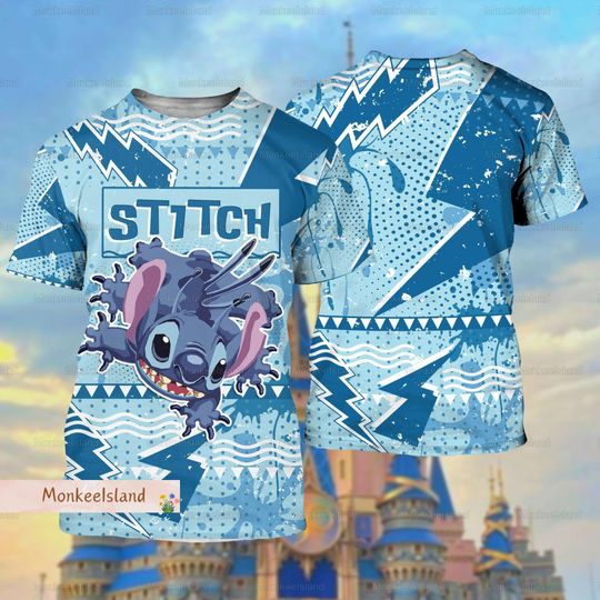 Disney Stitch 3D Shirt, Funny Stitch Tshirt, Lilo And Stitch 3D Shirt, Stitch Ohana Tee Shirt, Disney Vacation Shirts, Magic Kingdom Shirt