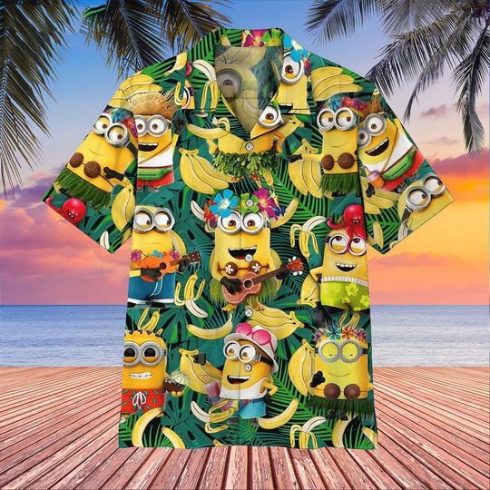 Banana Hawaiian Shirt, Summer Party Shirt, Banana Shirt Short Sleeve, Summer Beach Gift For Men, All Size Available